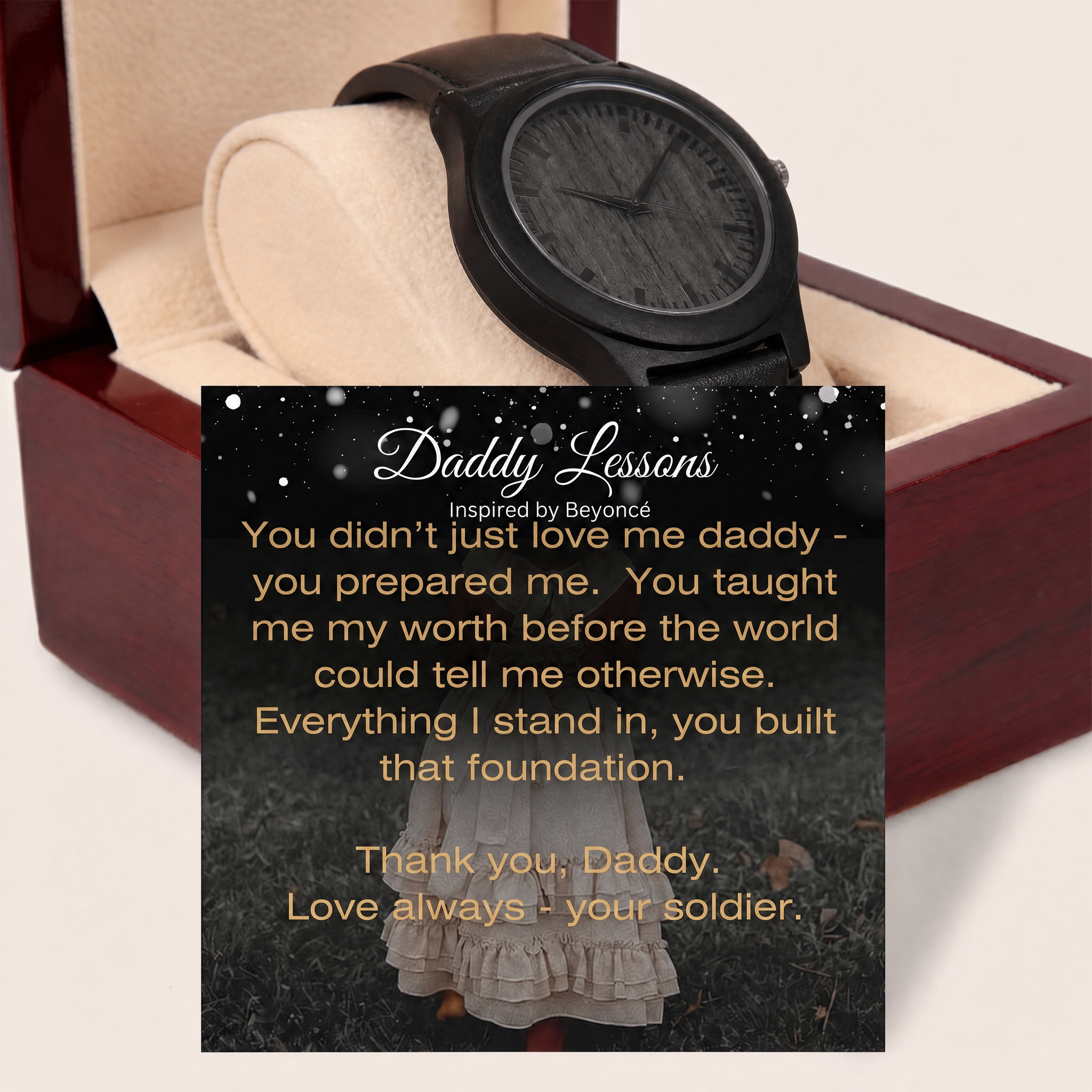 Image of Daddy Lessons Sandalwood Watch Gift