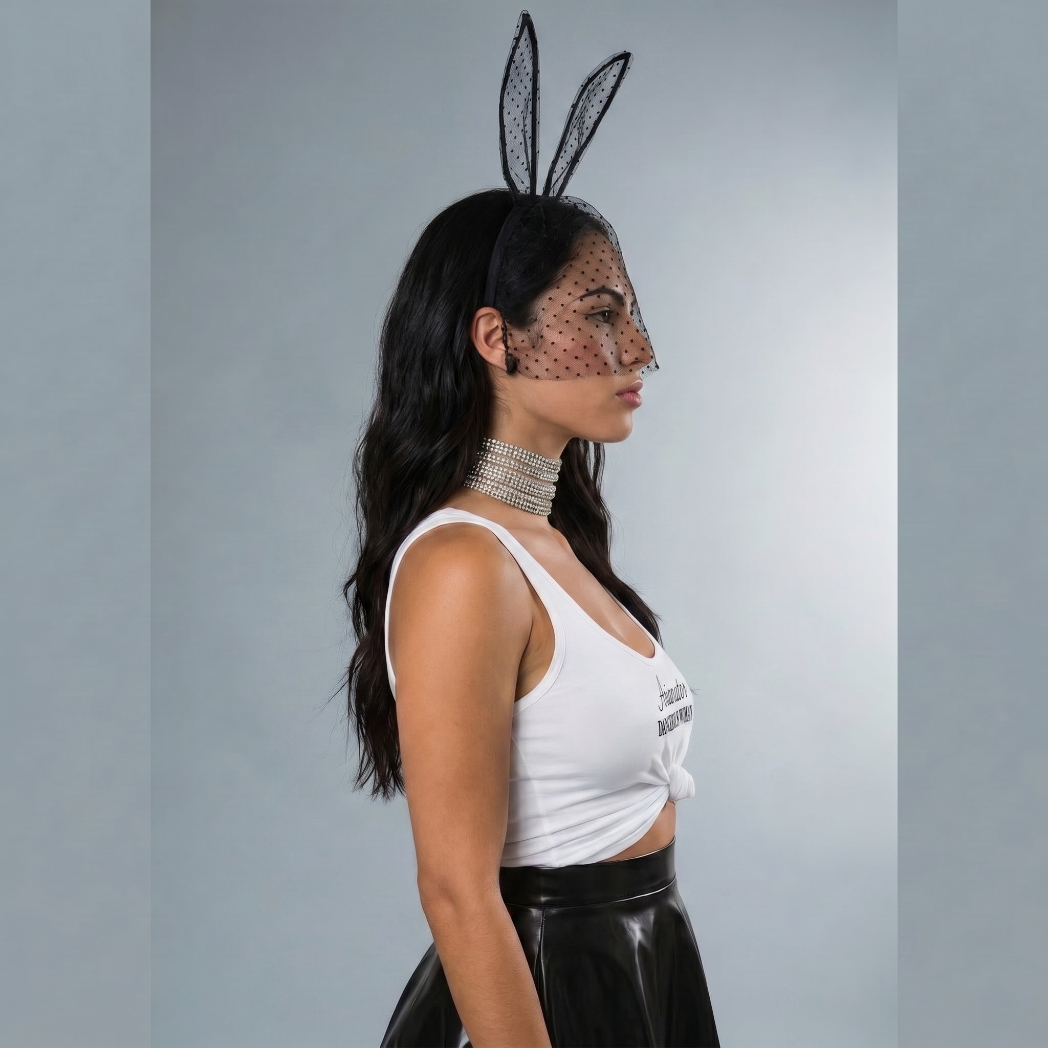 Image of Bunny Ear Headband & Layered Choker Set