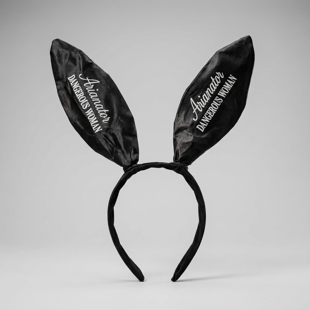 Image of Dangerous Woman Satin Bunny Ears + Choker Option