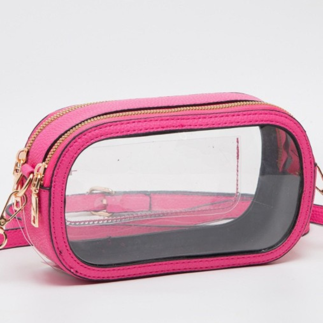 Image of Premium Pink Clear Stadium Bag + Charm Set