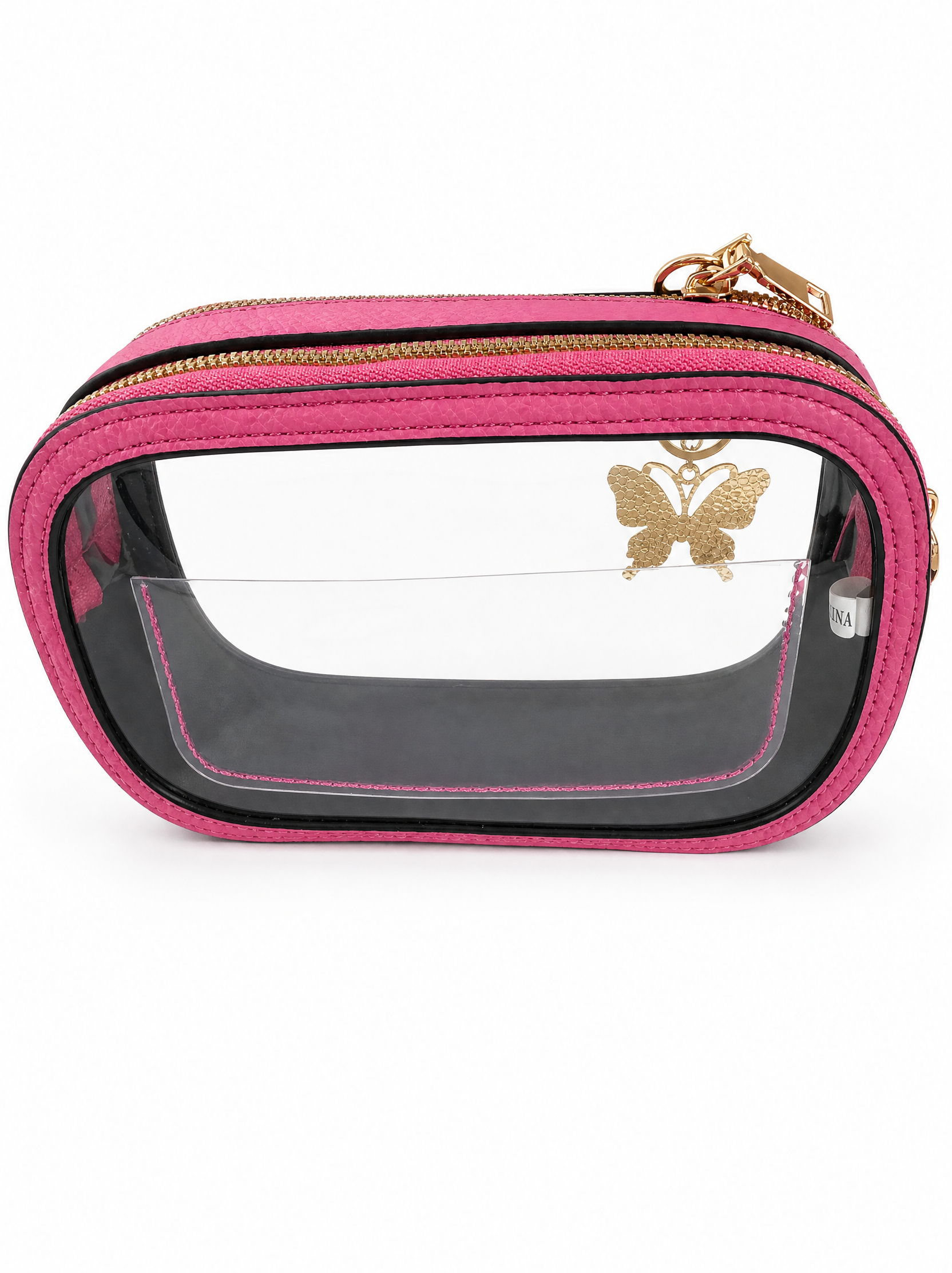 Image of Premium Pink Clear Stadium Bag + Charm Set
