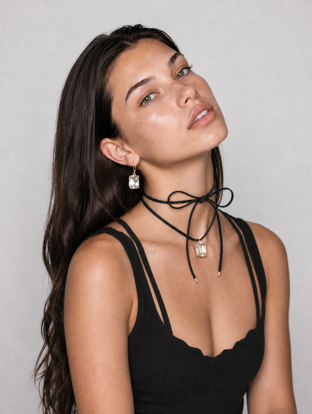 Image of Wrap Choker Necklace | Suede Bow Choker