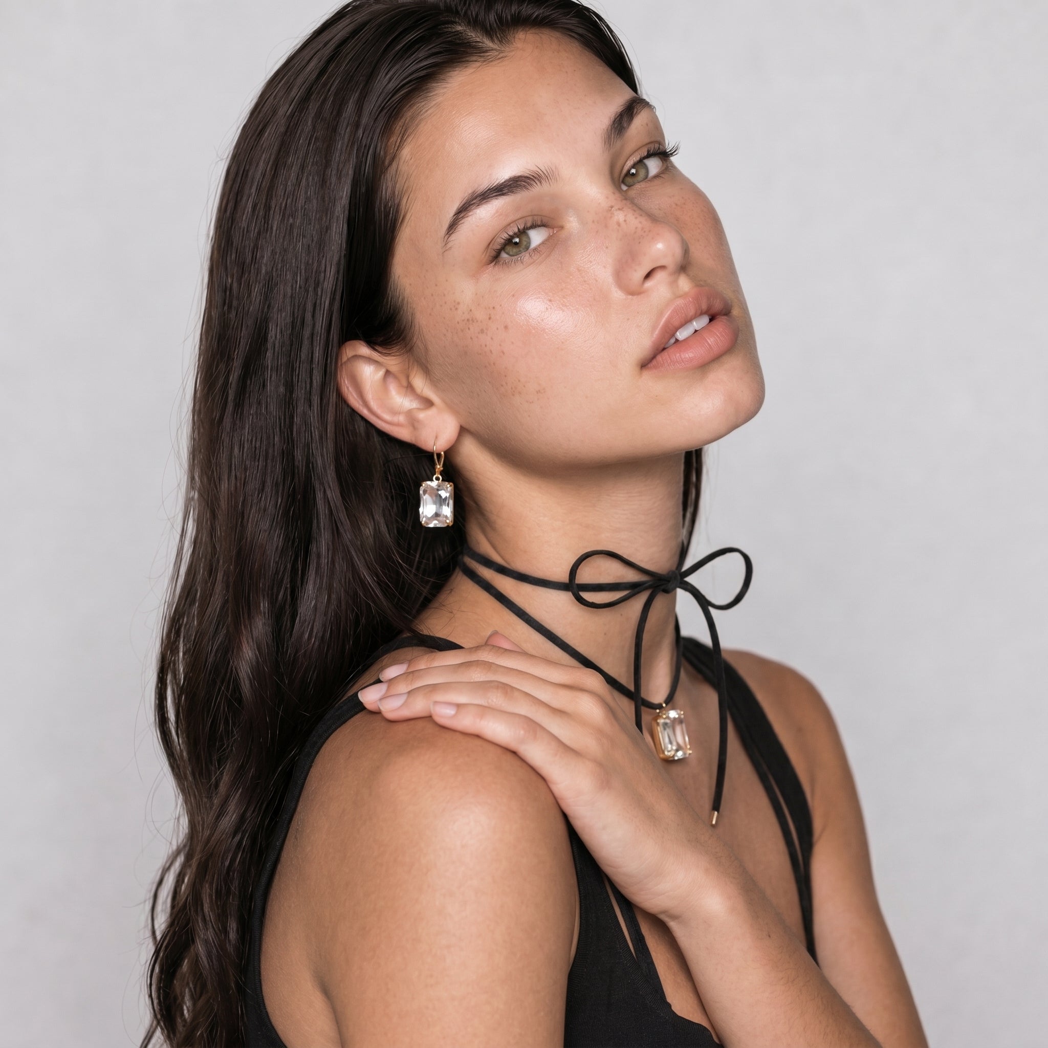 Image of Wrap Choker Necklace | Suede Bow Choker