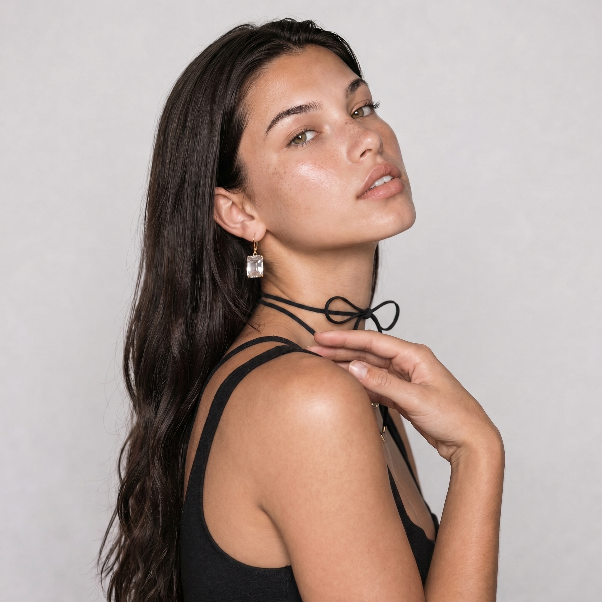 Image of Wrap Choker Necklace | Suede Bow Choker