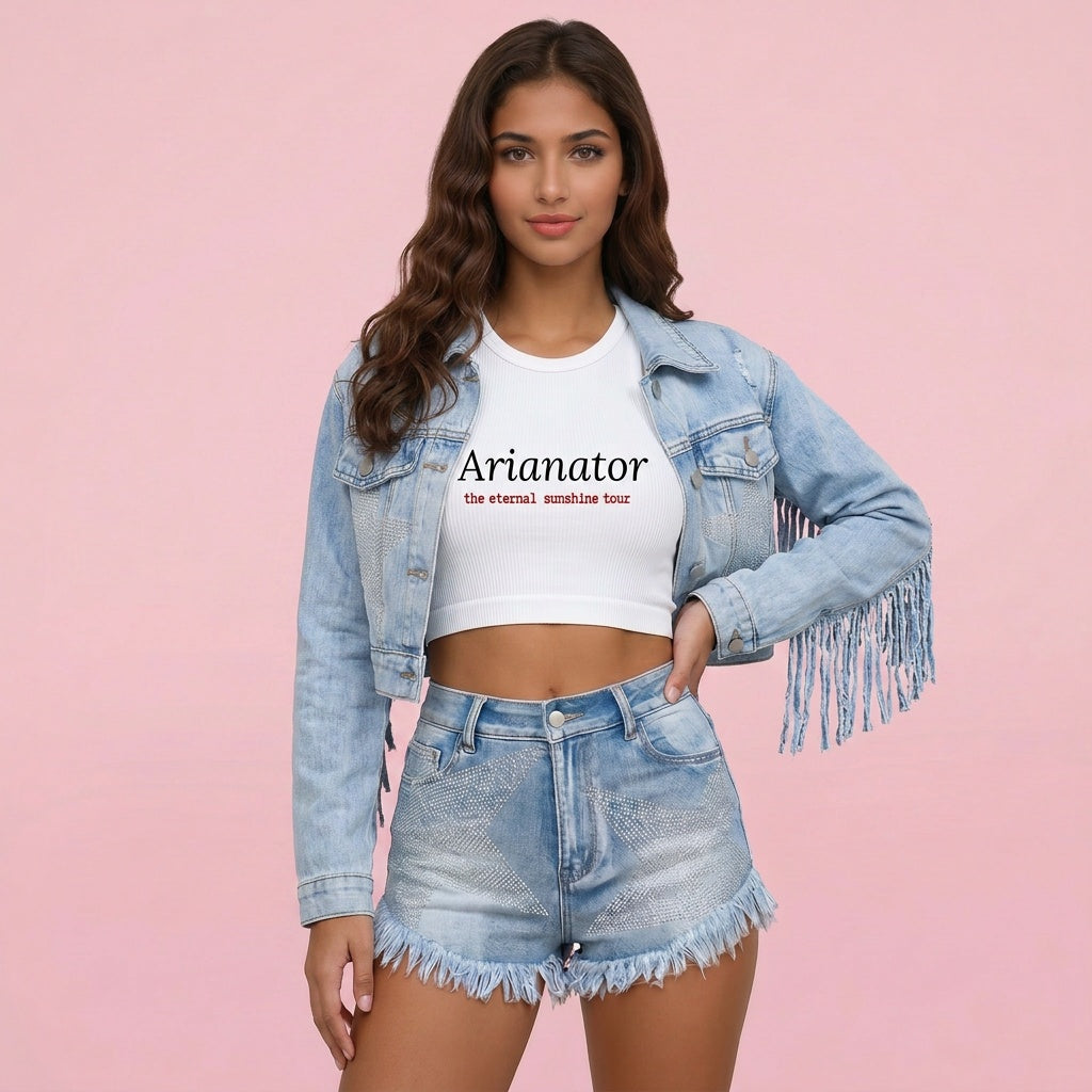 Image of Arianator Crop Tank Top | Eternal Sunshine Tour Shirt
