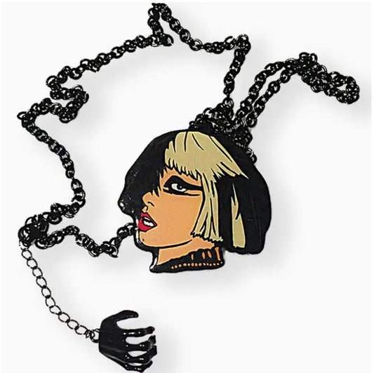 Lady Gaga Icon Portrait Statement Head Art Necklace