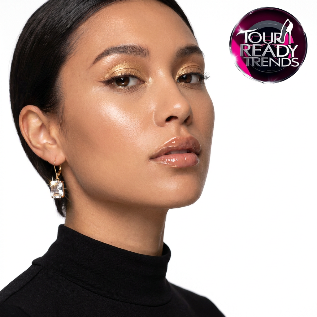 Image of Crystal Glass Drop Earrings | Soft Glam