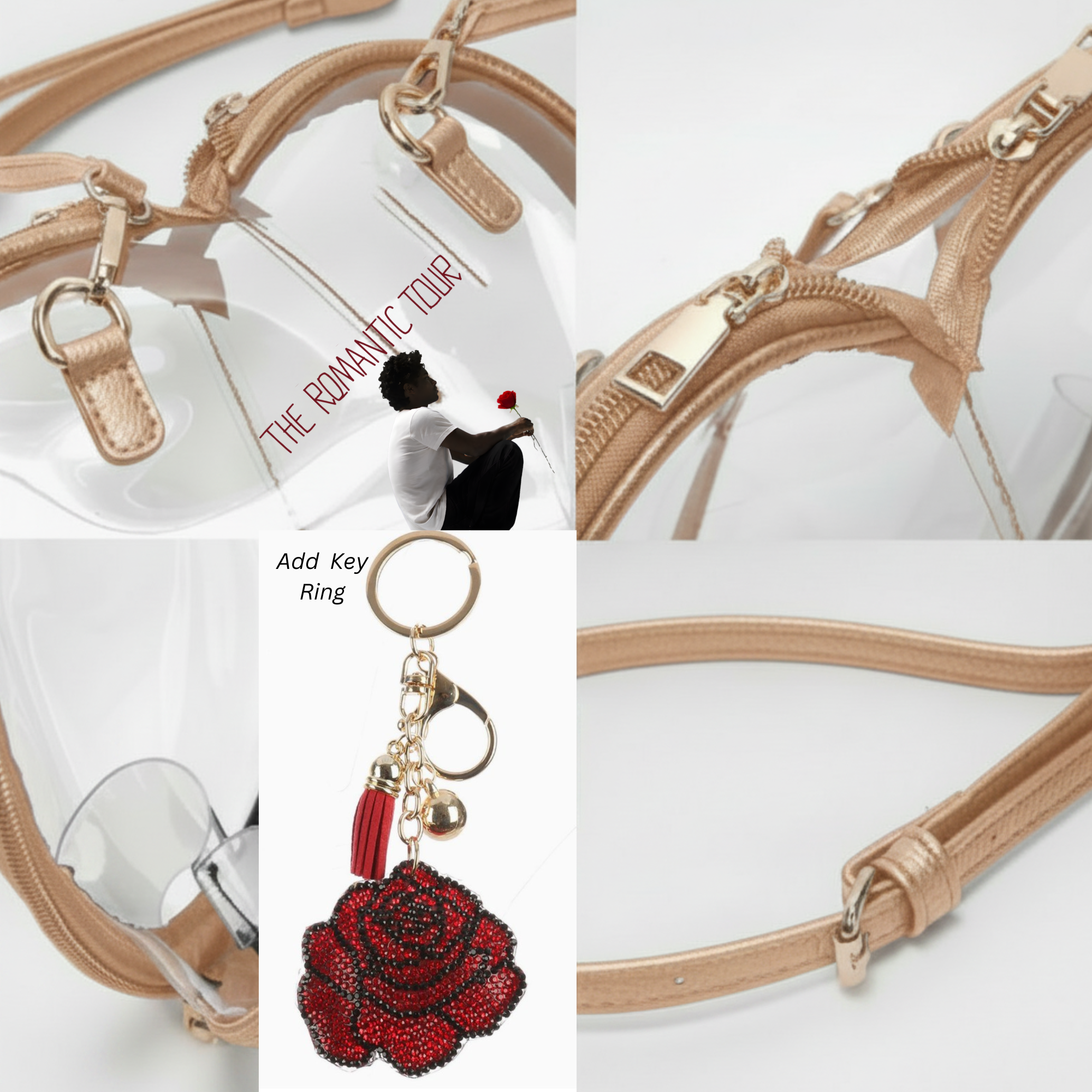 Image of Romance Tour Gold Heart Stadium Bag Set