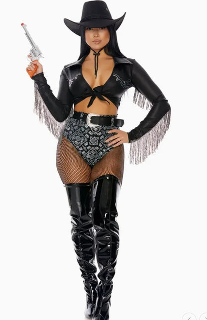 4-Piece Sexy Western Outlaw Costume