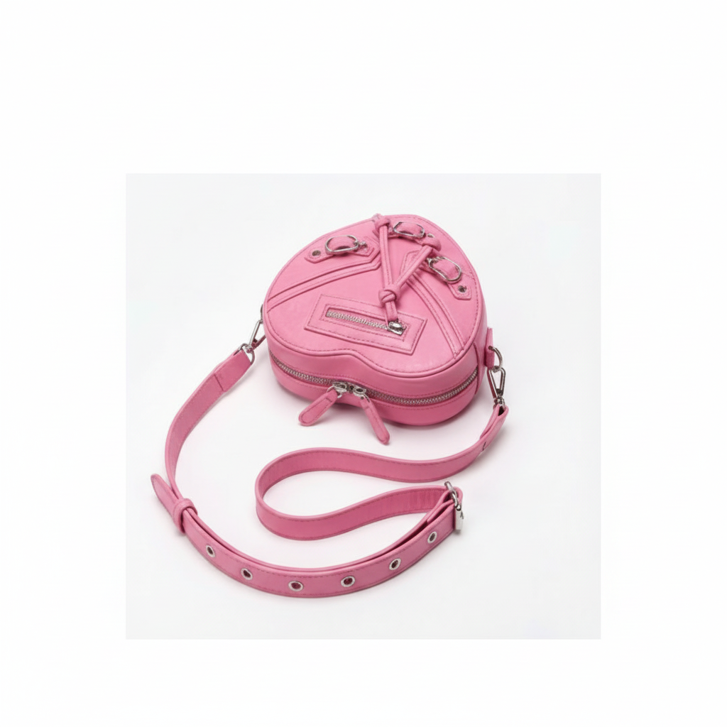 Image of Pink Heart Romantic Crossbody Purse