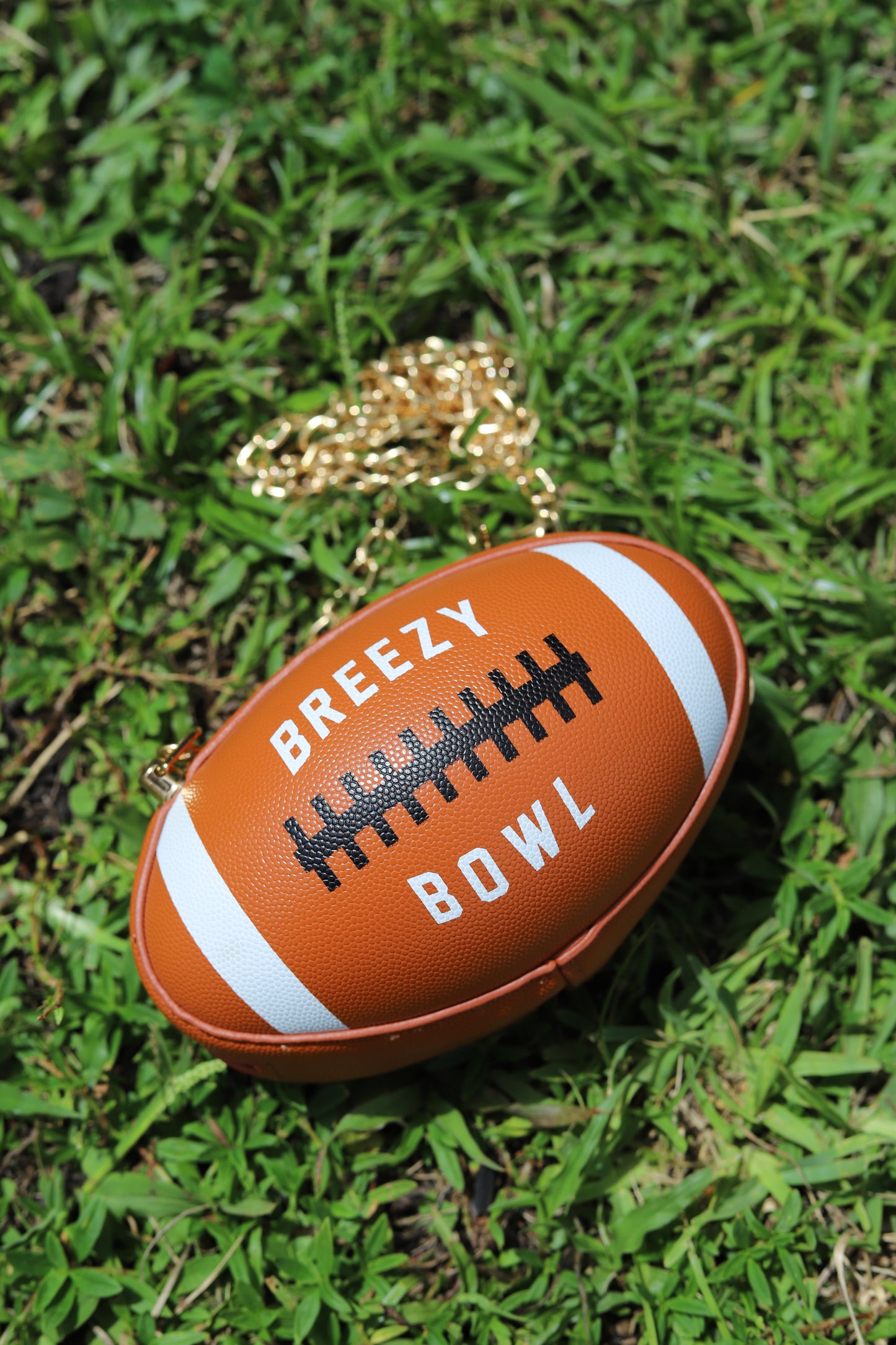 Breezy Football Shaped Clutch Purse