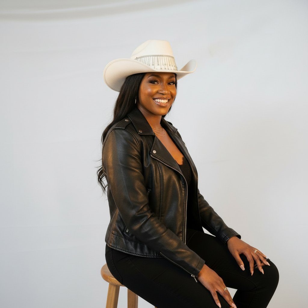 Image of Ivory Rhinestone Cowboy Hat