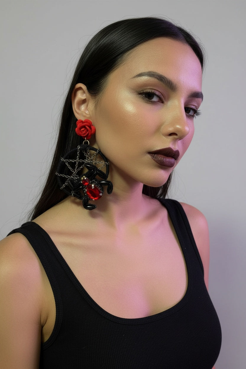 Image of After Dark Spider Earrings