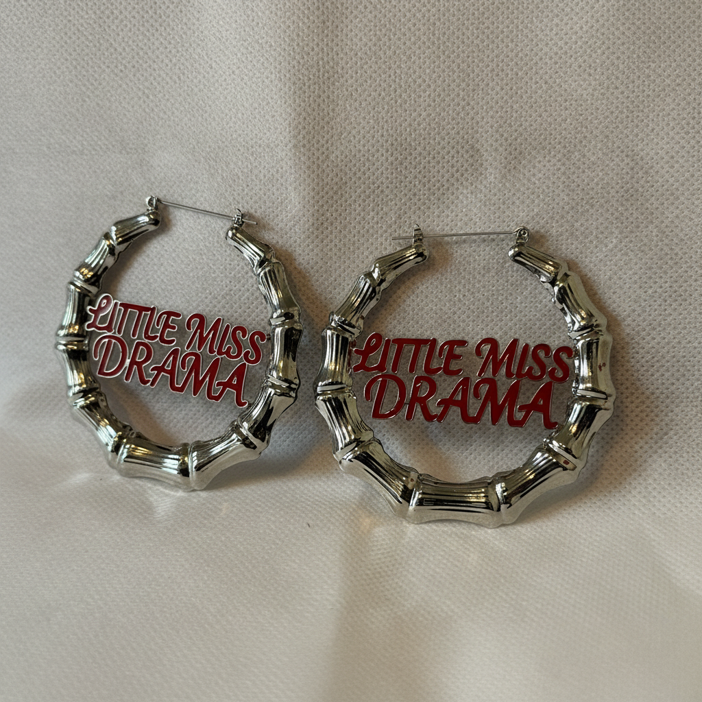 Image of Drama Queen Bamboo Hoop Earrings