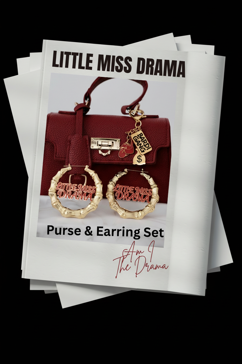 Image of Bardi-Birkin 2-Piece Purse & Earring Bundle Set
