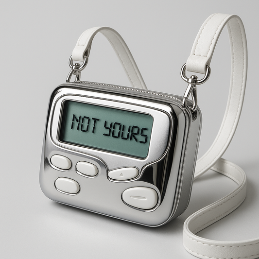 "NOT YOURS" Future Chrome Pager Bag