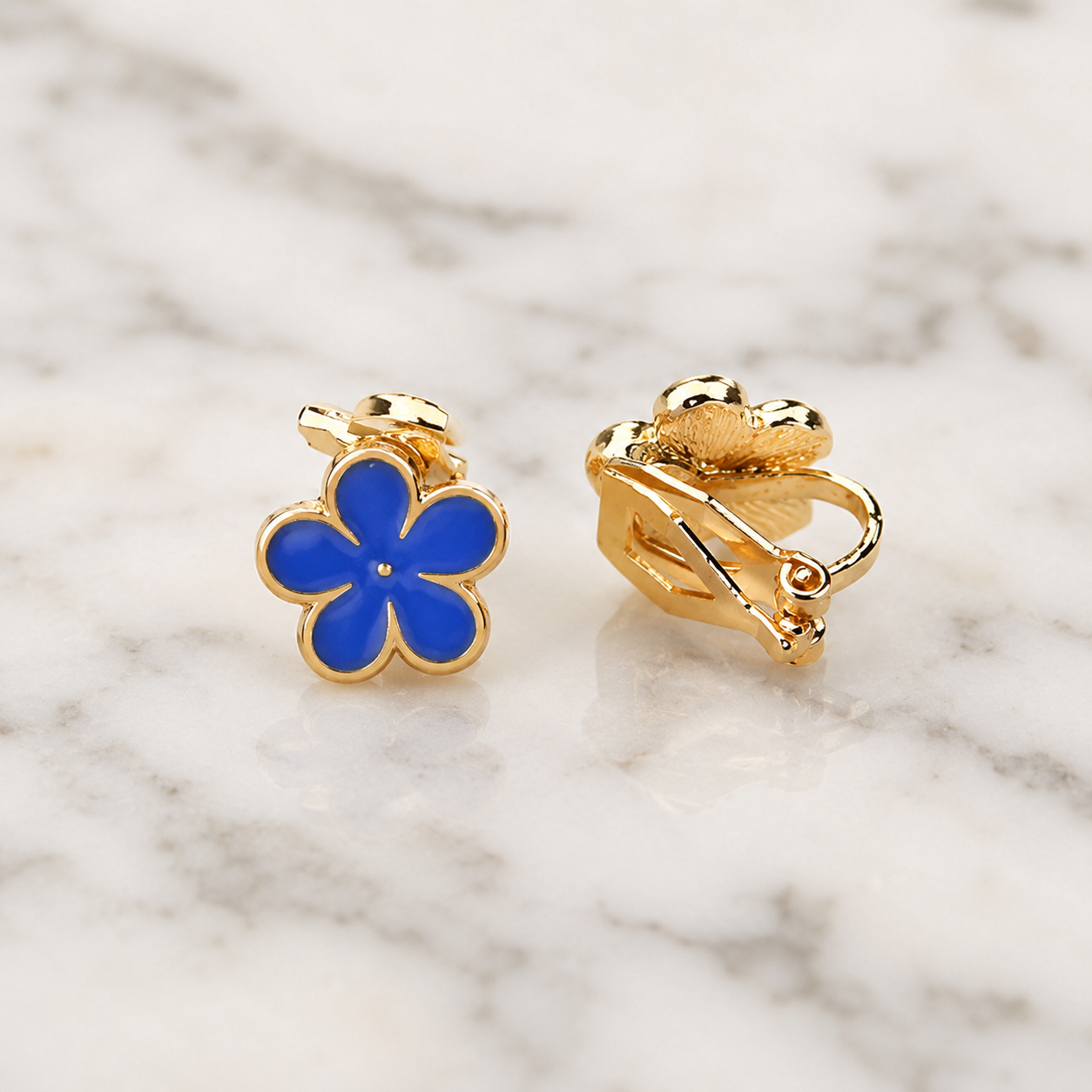 Image of Dainty Clip On Petal Earrings