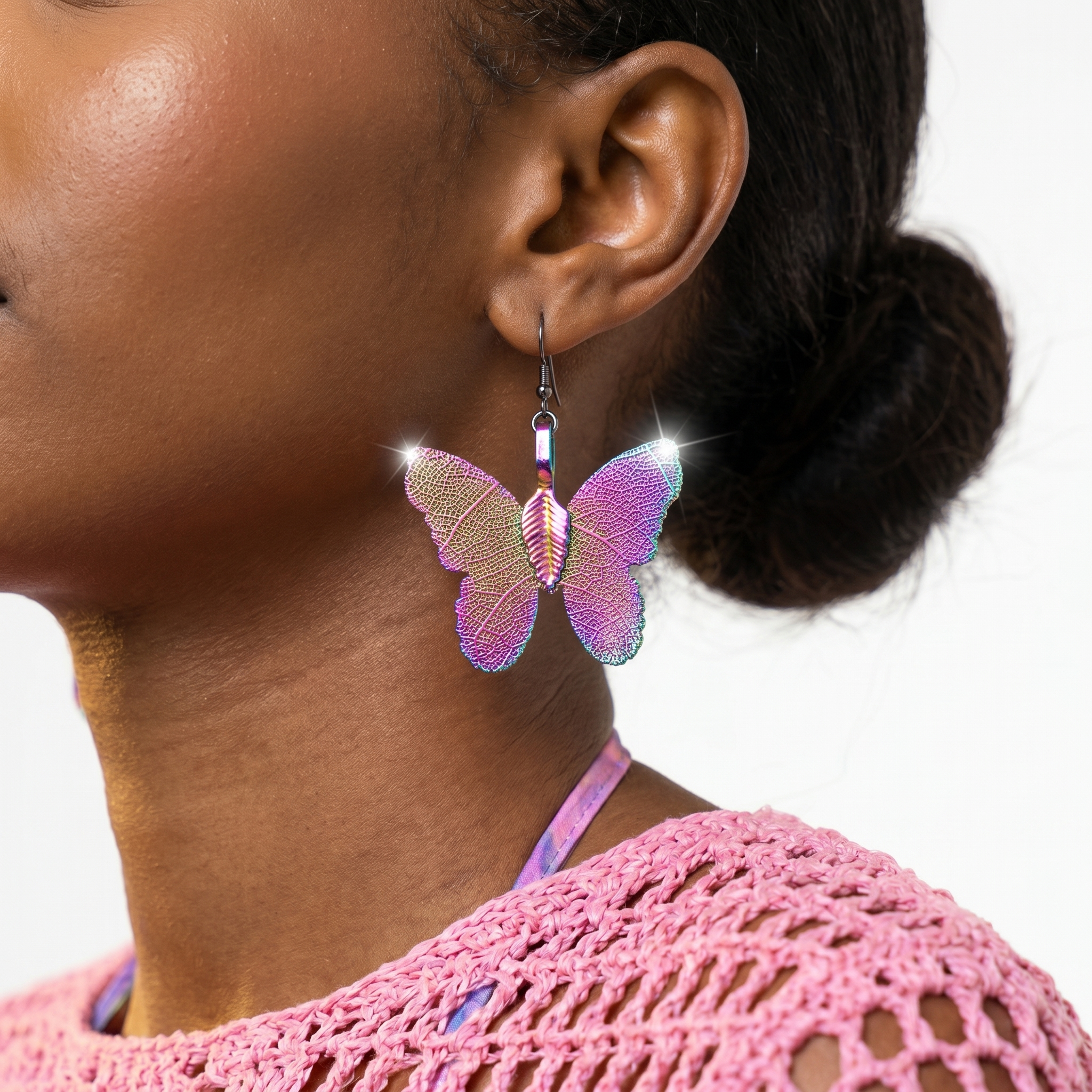 Image of Aurora Butterfly Drop Earrings