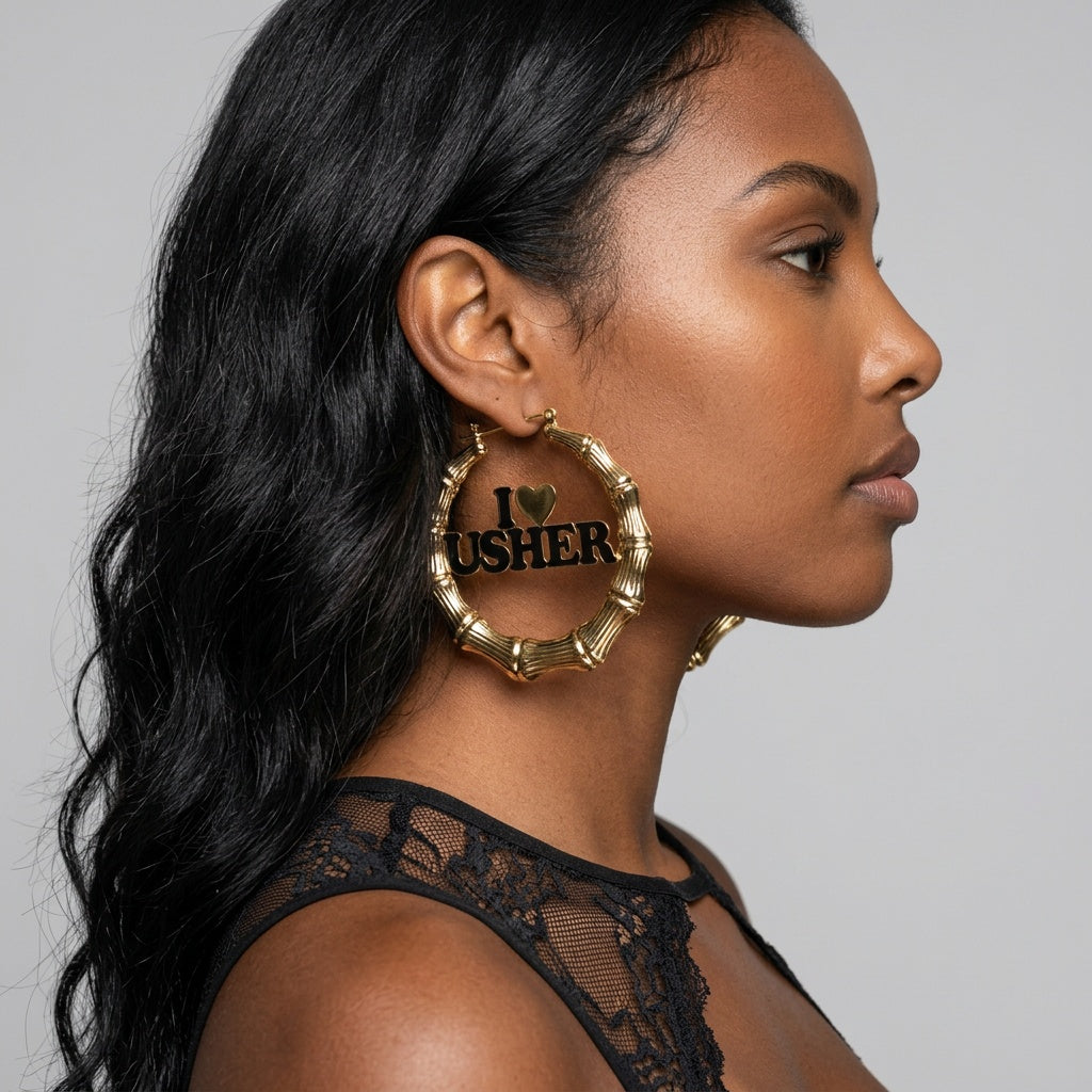 Image of I Love Raymond & Brown Hoop Earrings | R&B Tour