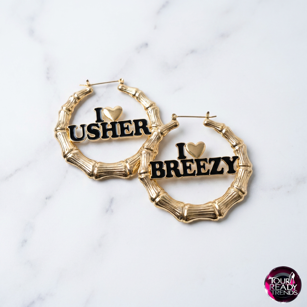 Image of I Love Raymond & Brown Hoop Earrings | R&B Tour