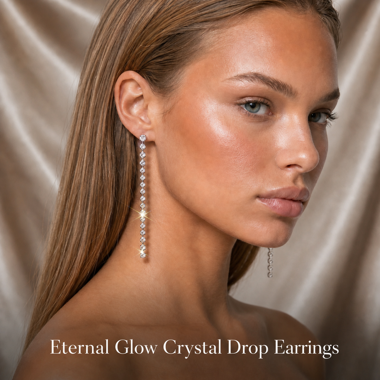 Image of Eternal Glow Crystal Drop Earrings | Rhinestone