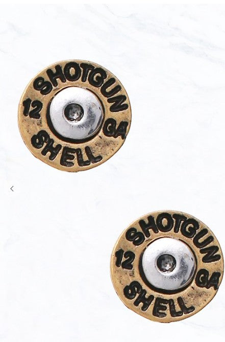 Authentic Shotgun Shell Stud Earrings