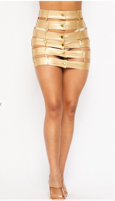 Main Stage Warrior Multi-Belt Mini Skirt