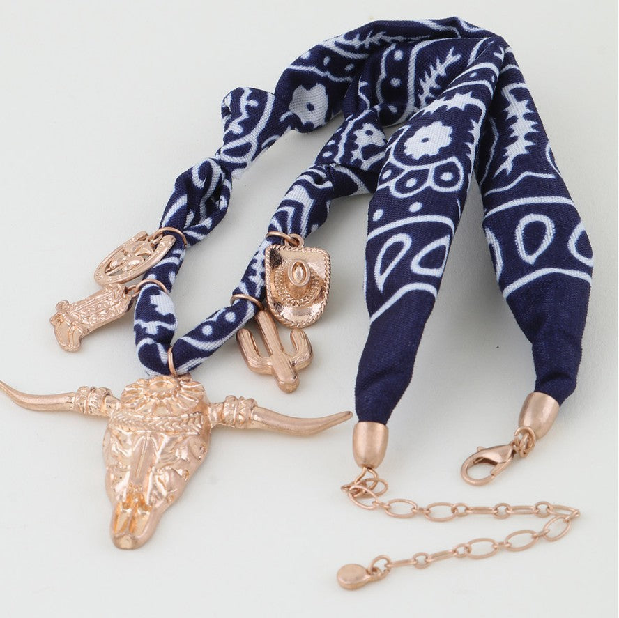 Image of Bandana Cowgirl Statement Necklace