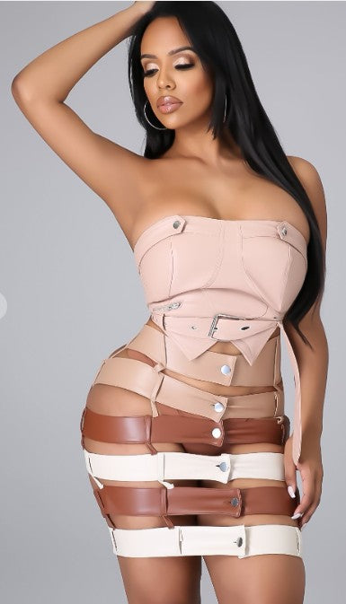 Main Stage Warrior Multi-Belt Mini Skirt