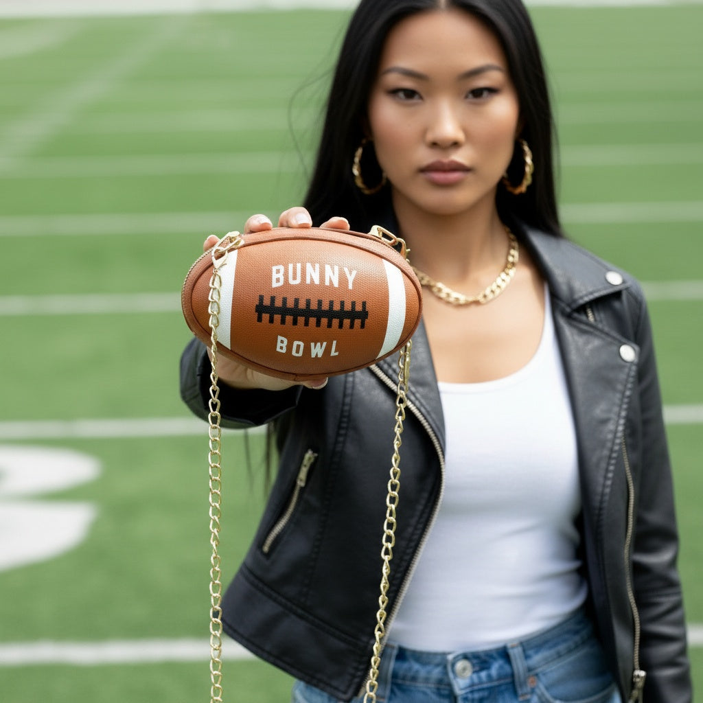 Image of Bunny Bowl Football Clutch Purse