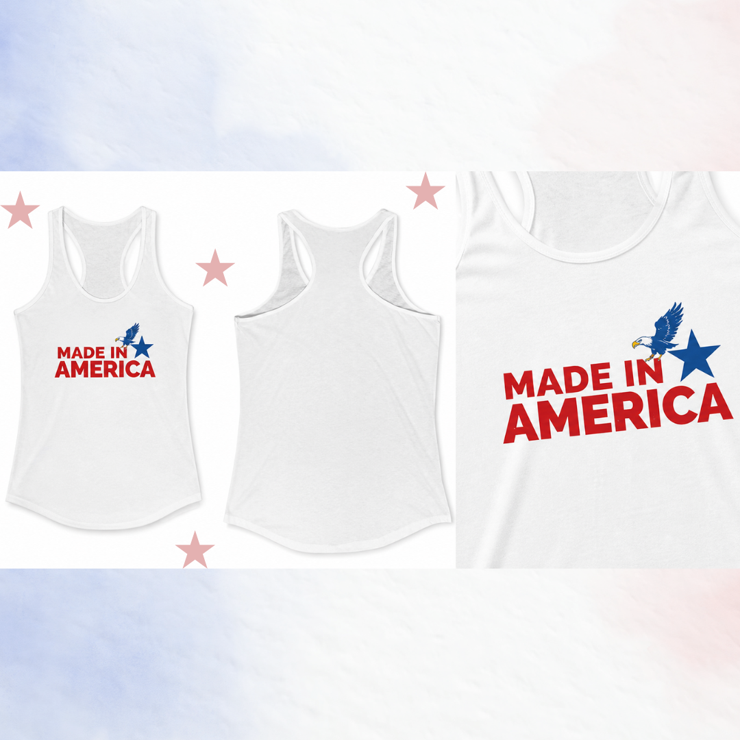 Image of Made in America Graphic Racerback Tank
