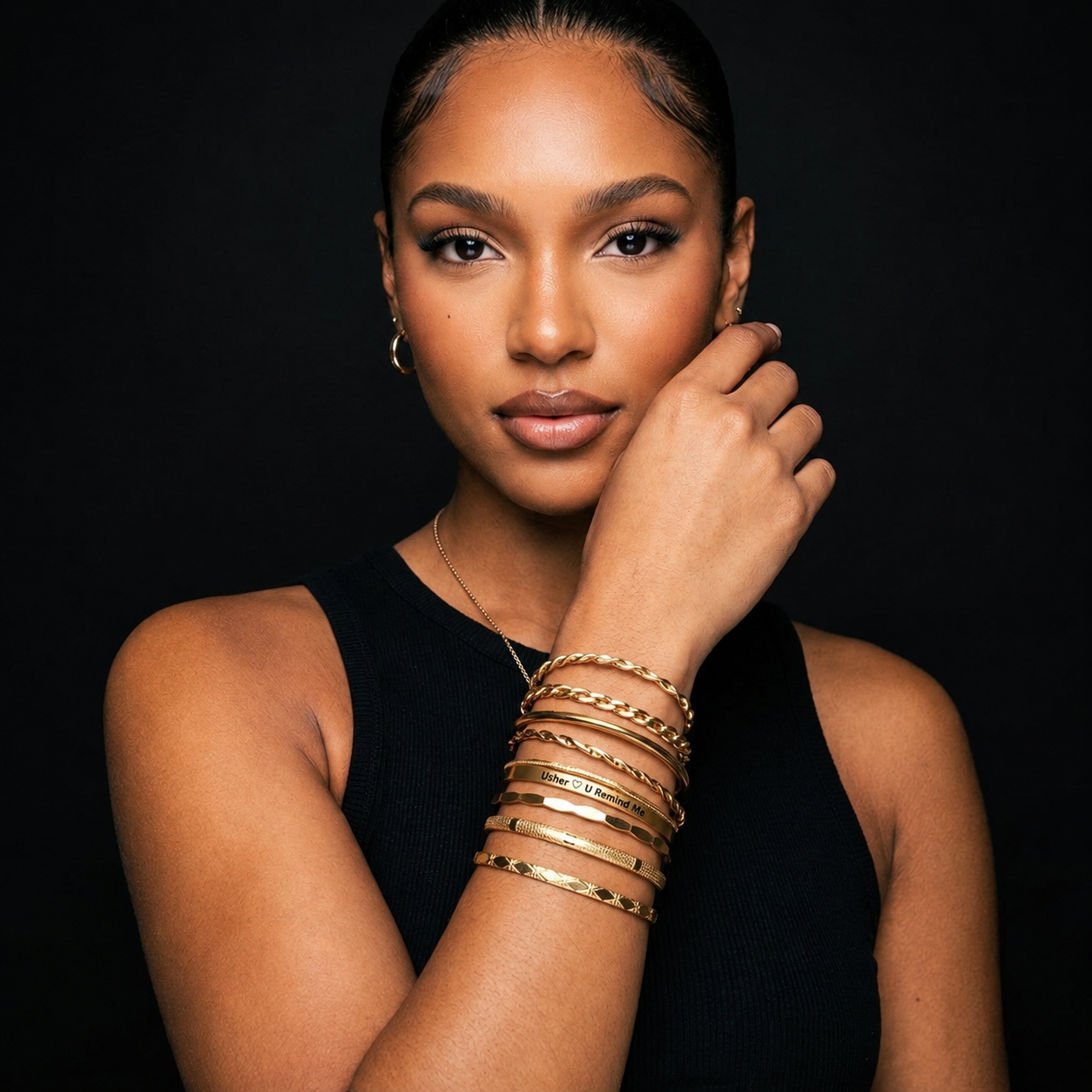Image of U Remind Me Cuff Bangle | Stack Bracelet Set