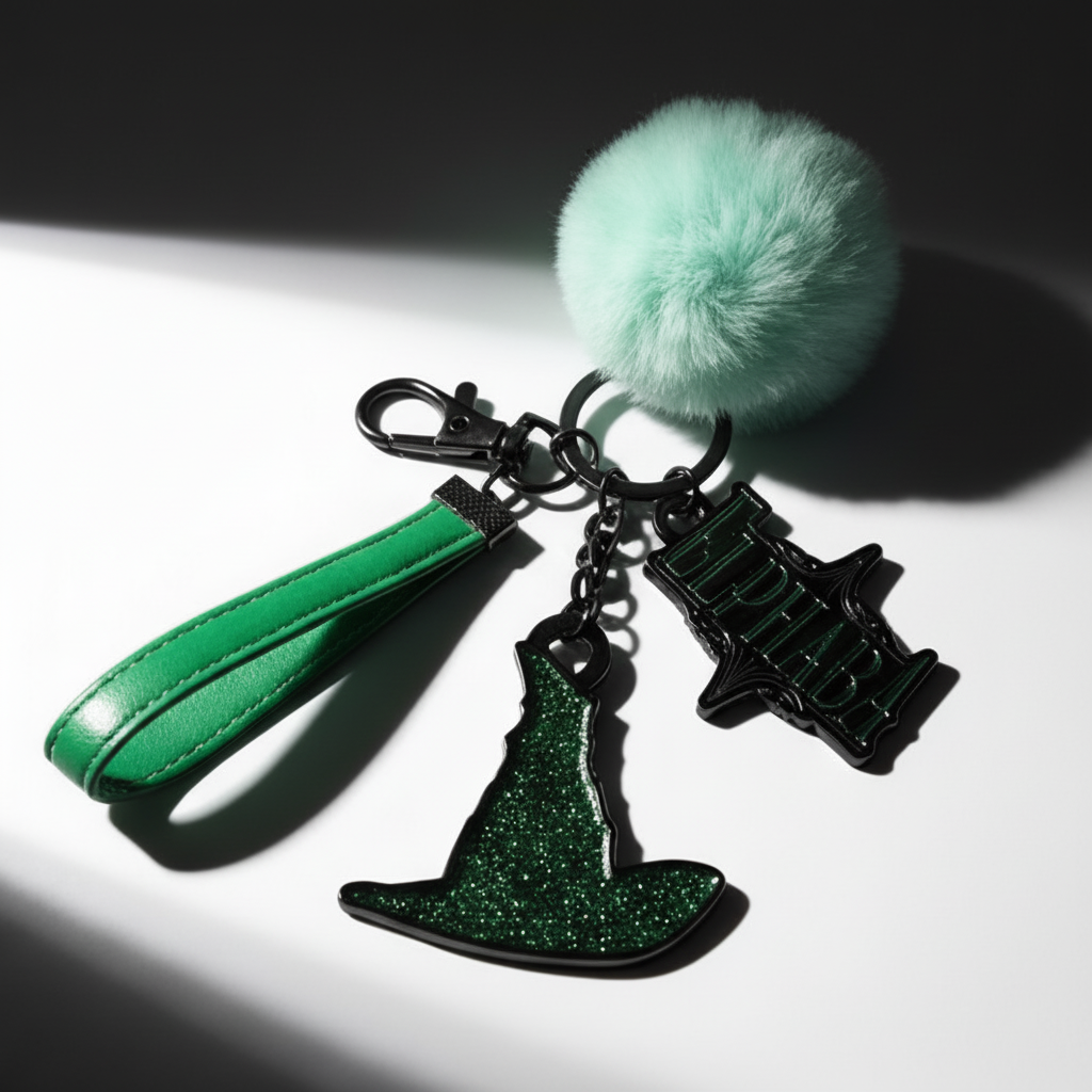 Image of Wicked Elphaba Hat Pom Keychain