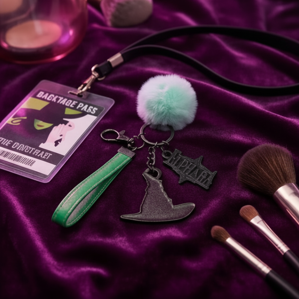 Image of Wicked Elphaba Hat Pom Keychain