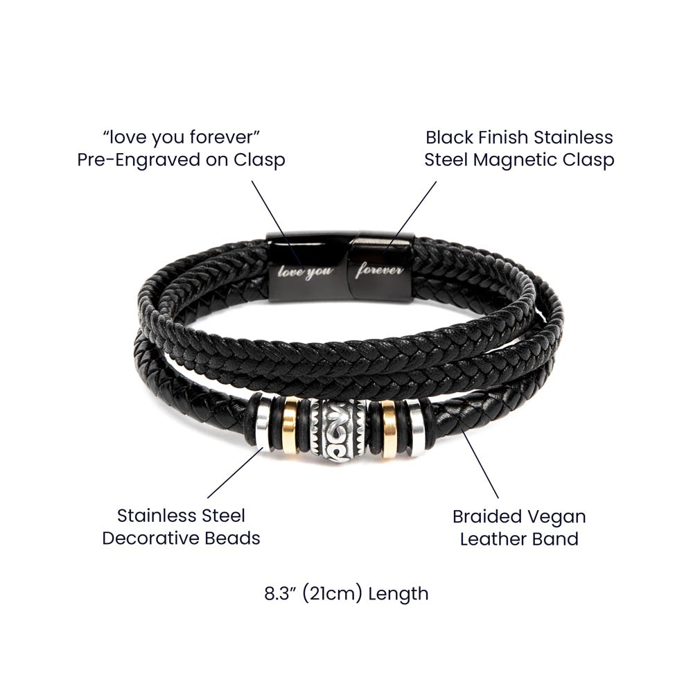Image of Papa Don't Take No Mess Dad Bracelet