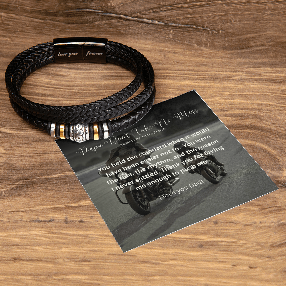 Image of Papa Don't Take No Mess Dad Bracelet