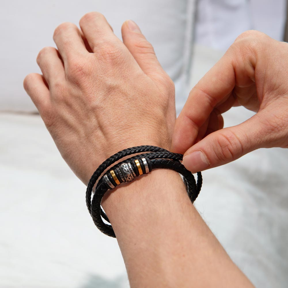 Image of Papa Don't Take No Mess Dad Bracelet