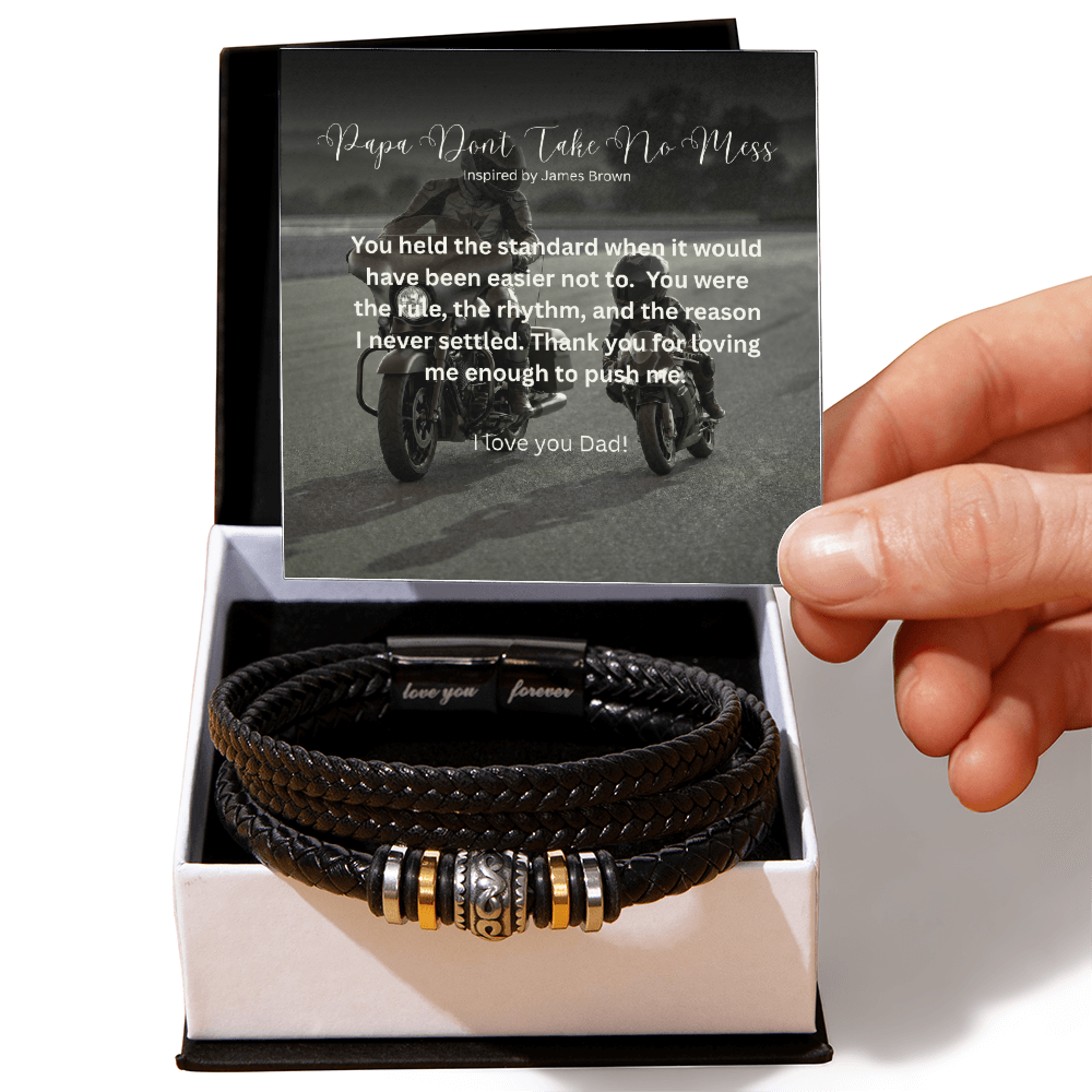 Image of Papa Don't Take No Mess Dad Bracelet
