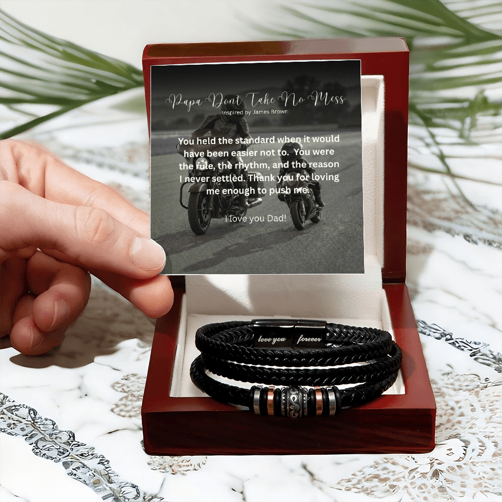 Image of Papa Don't Take No Mess Dad Bracelet