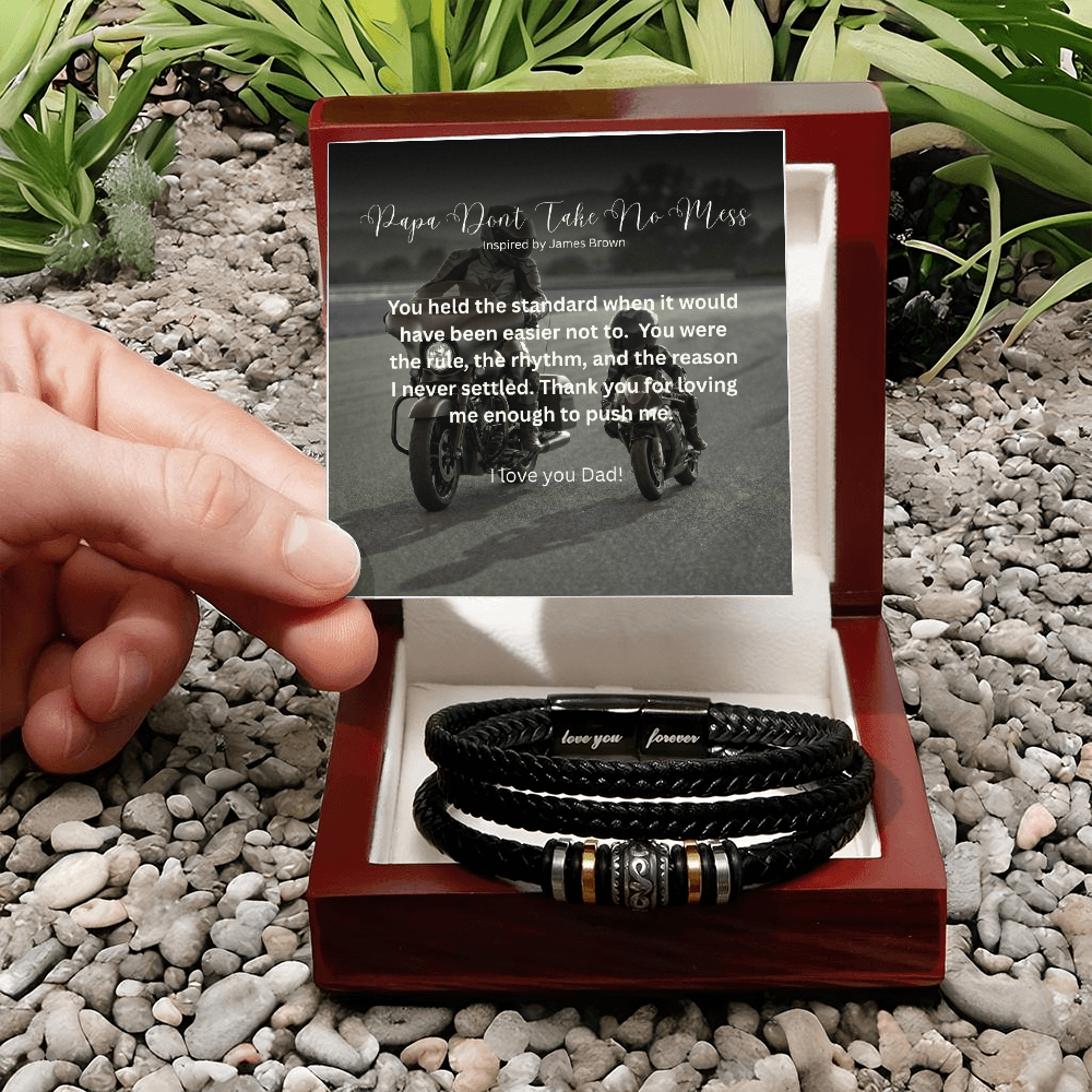 Image of Papa Don't Take No Mess Dad Bracelet