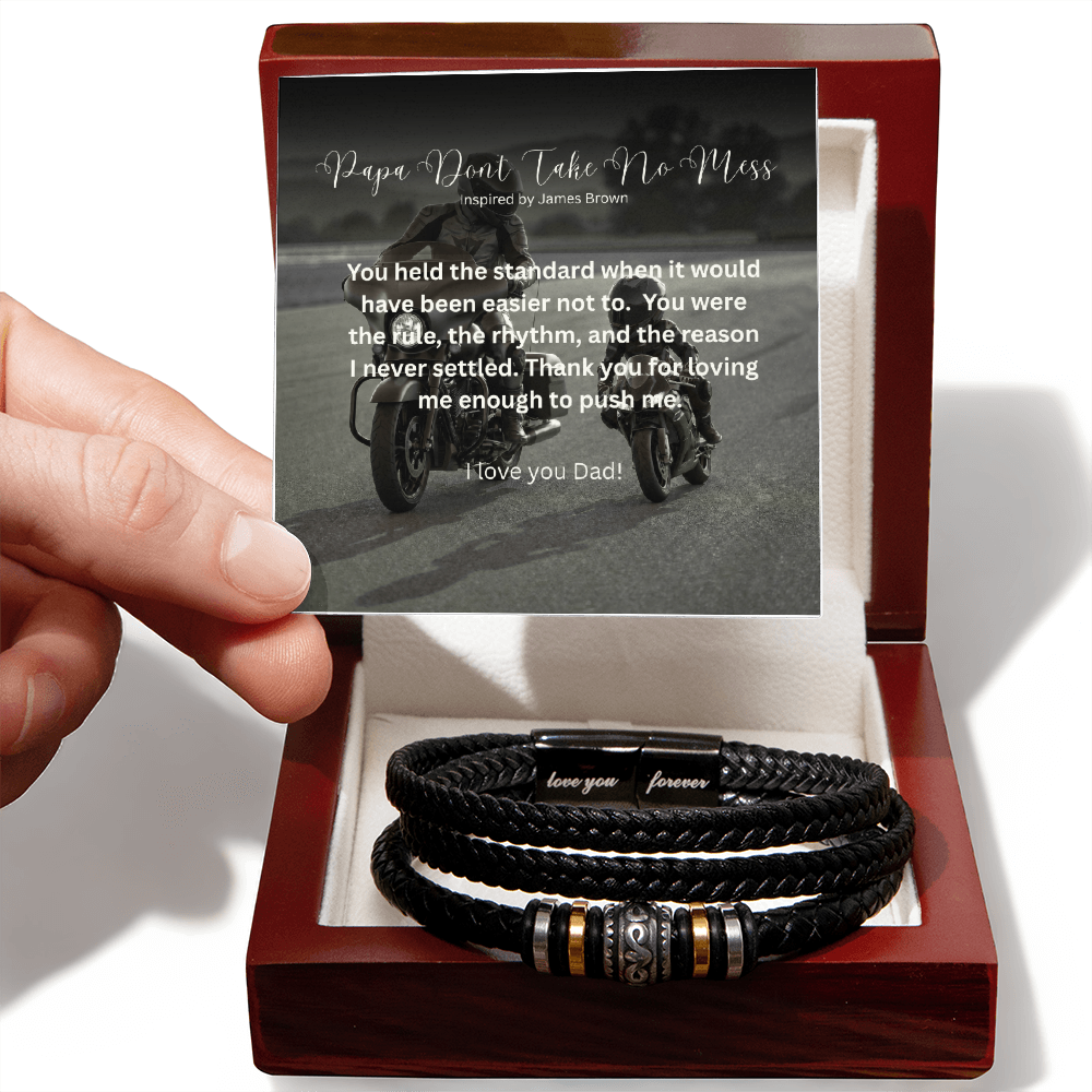 Image of Papa Don't Take No Mess Dad Bracelet