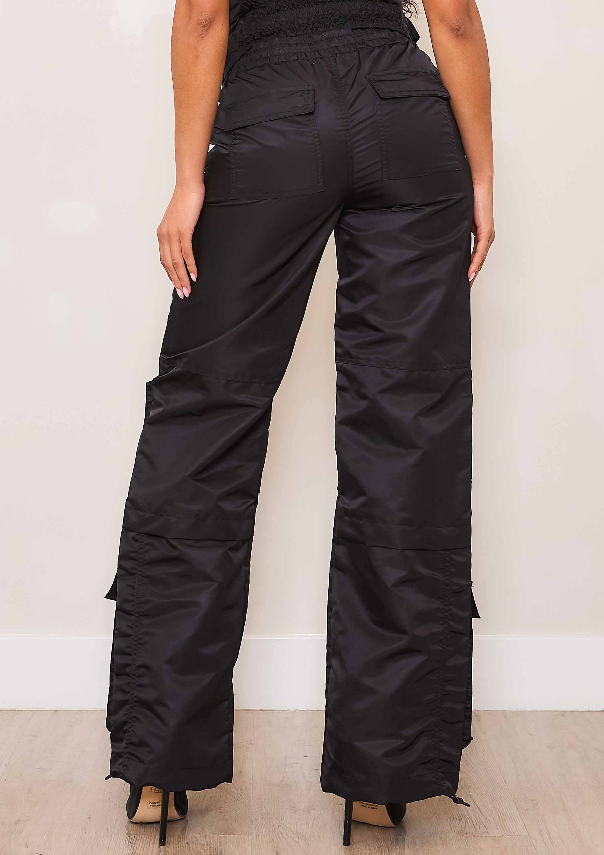 Image of UTILITY NYLON WIDE CARGO PANTS