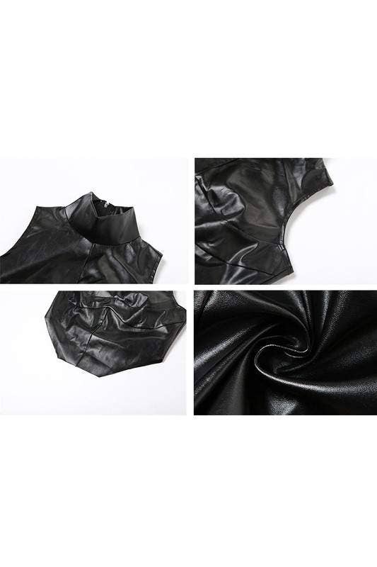 Vinyl sleeveless top