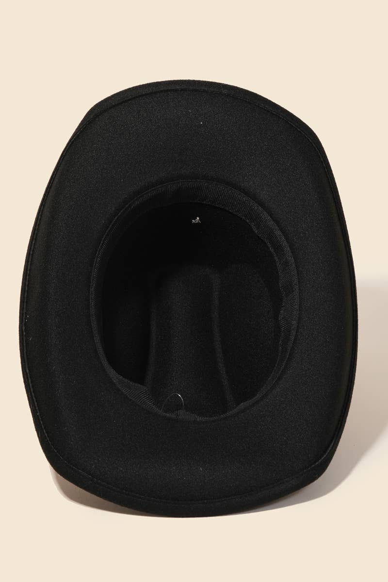 Rhinestone Studded Chain Fringe Western Cowboy Hat