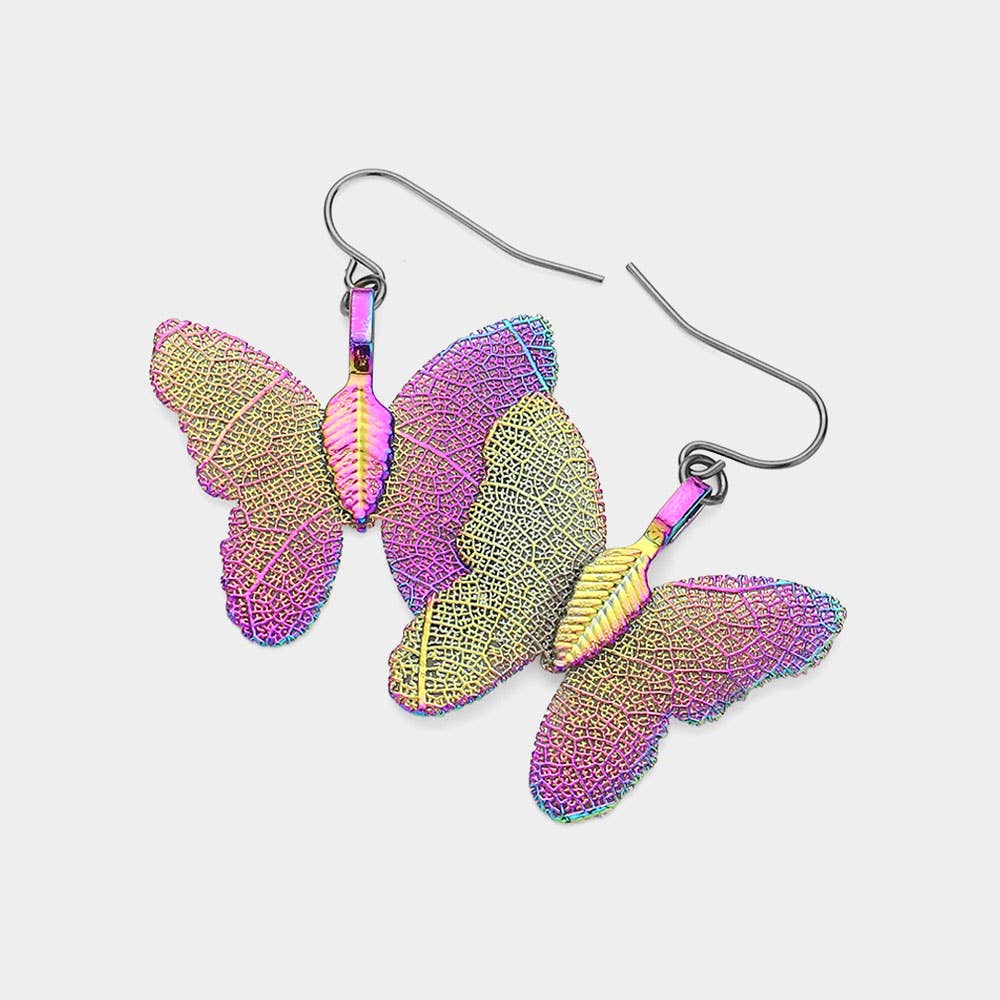 Image of Aurora Butterfly Drop Earrings