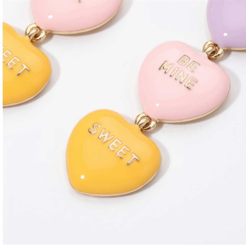 Image of Candy Heart Drop Earrings