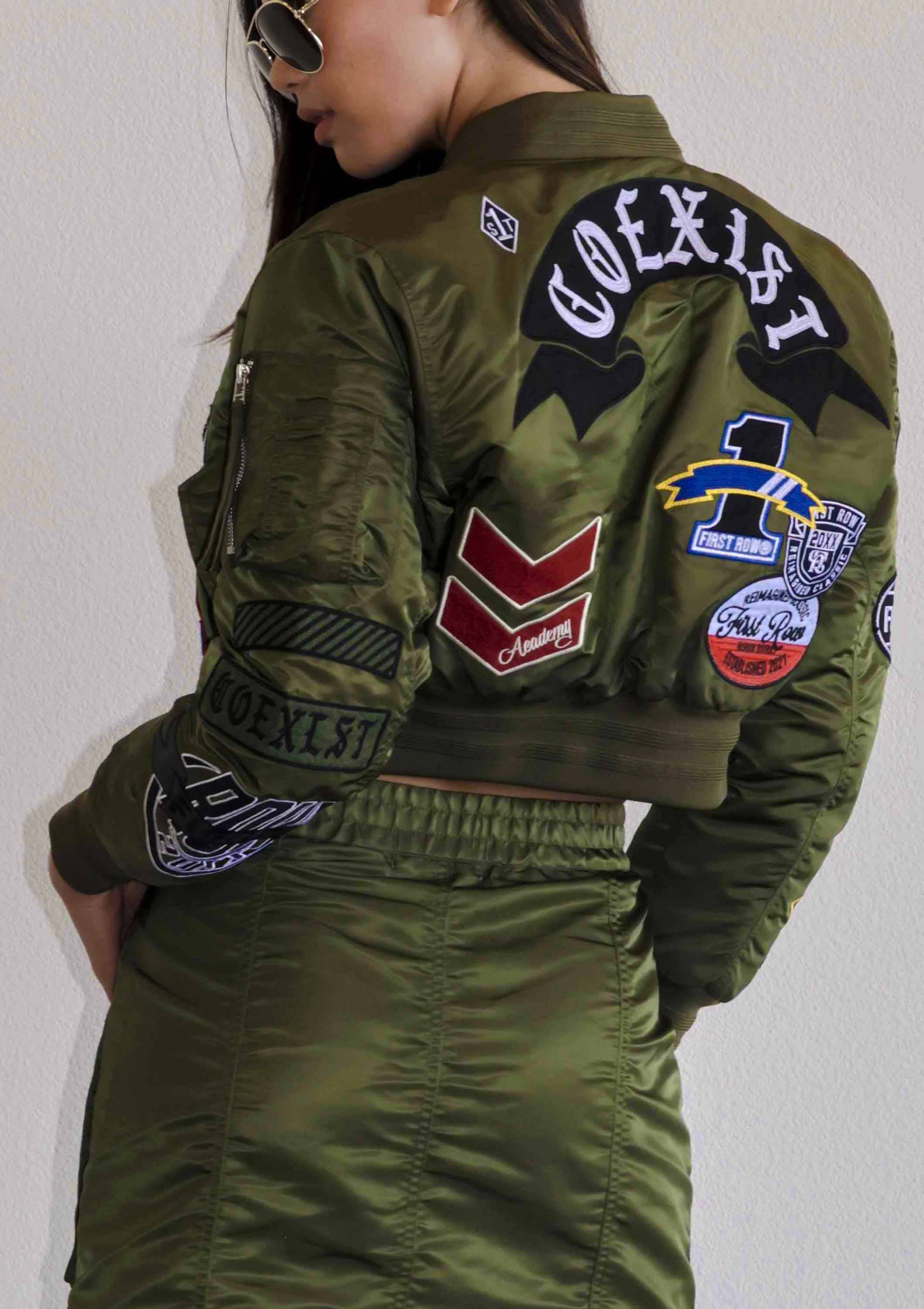 Multi-Patches Bomber Jacket