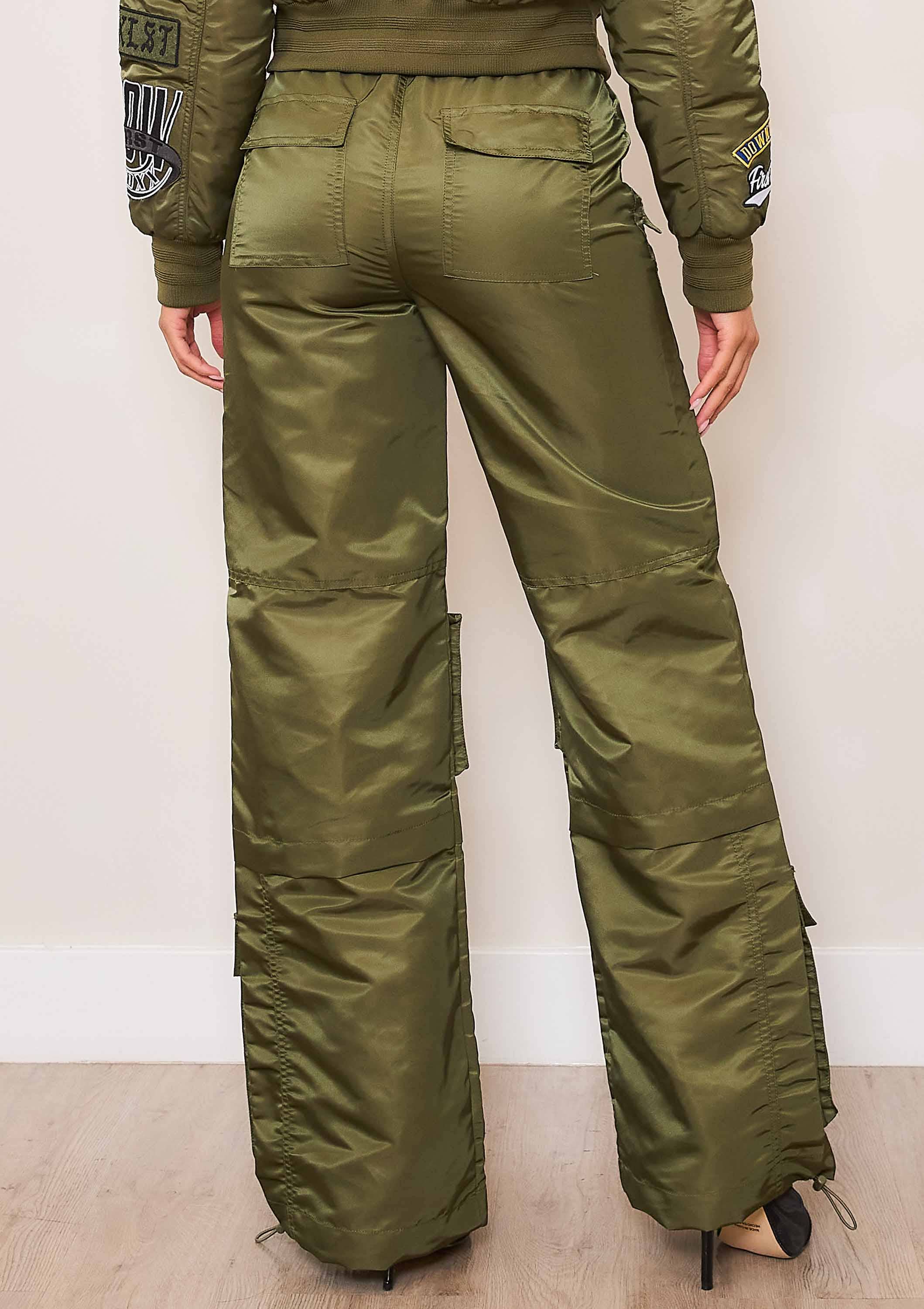 Image of UTILITY NYLON WIDE CARGO PANTS