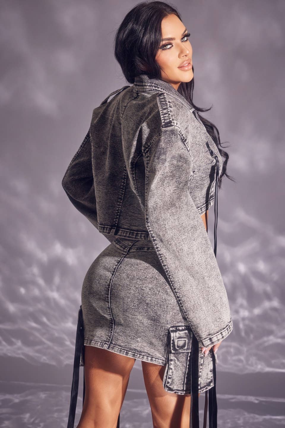 Image of Cropped Denim Jacket
