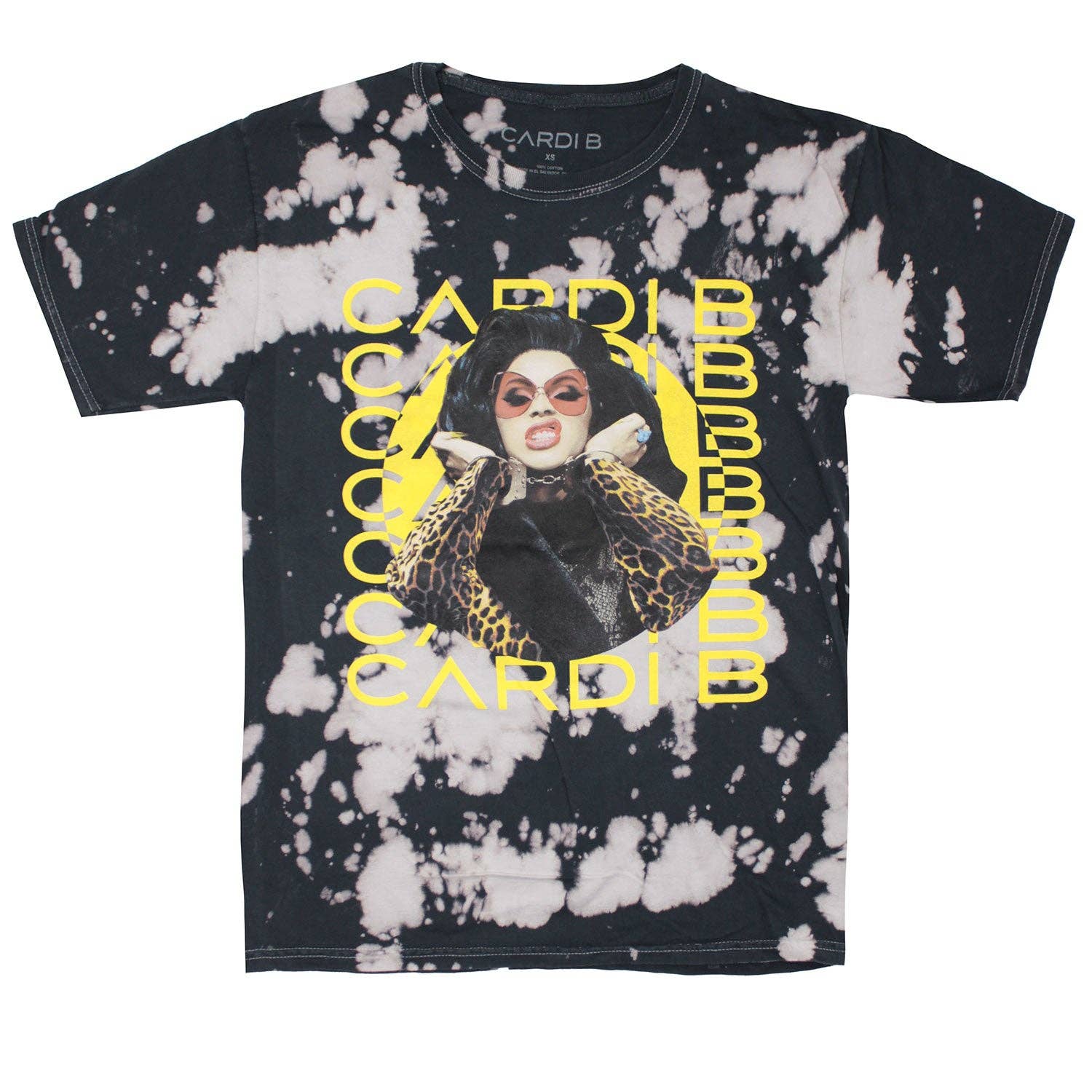 Cardi B Leopard Coat With Handcuffs Tie Dye T-shirt